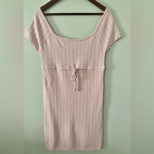 NWT Hem & Thred Pink Knit Babydoll Dress Size Large